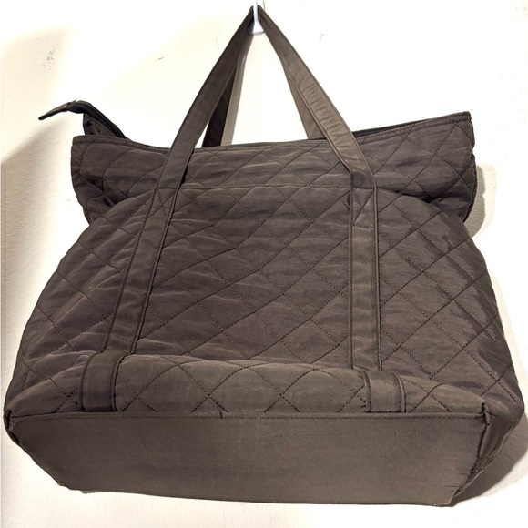 Baggallini Large Quilted Zippered Tote Brown Travel Or Overnight Bag - Picture 3 of 5